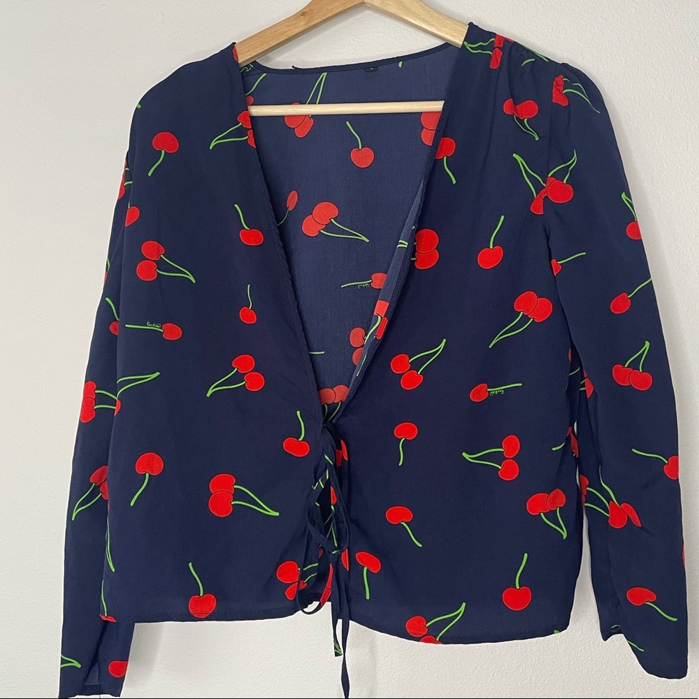 Top with cherries print